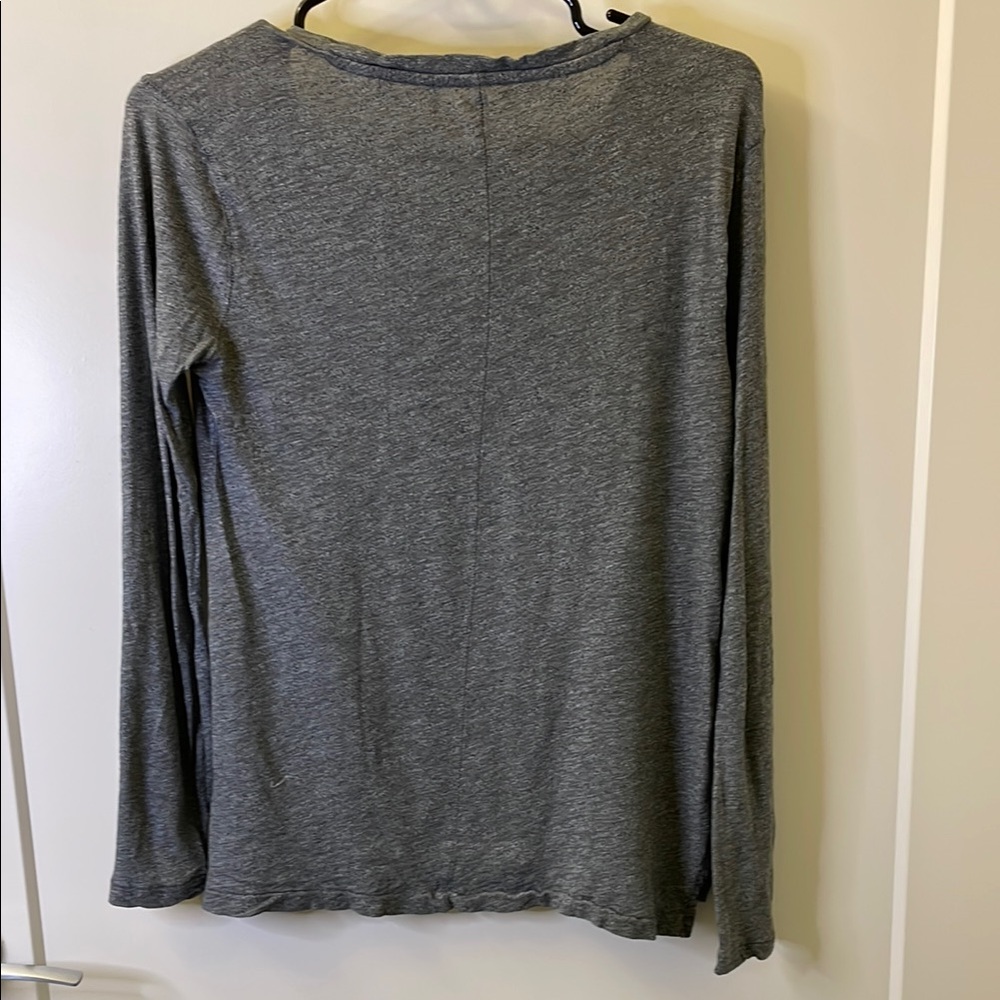 Madewell Charcoal Long Sleeve Women's Tee - Picture 4 of 5